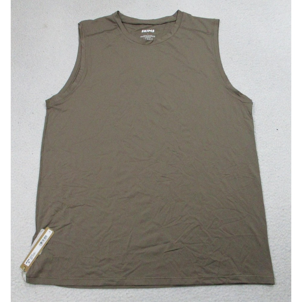 Skims Sport Slim Muscle Tank Shirt Womens Large Amethyst Brown Nylon‎ Top